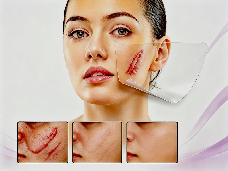 Cocog CmallBio Silicone Scar Dressings kanggo Cosmetic Surgery Wound Recovery